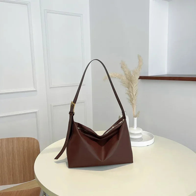 Vintage Pillow Design PU Leather Boston Handbag
