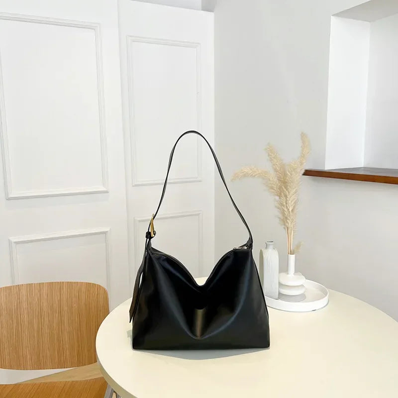 Vintage Pillow Design PU Leather Boston Handbag