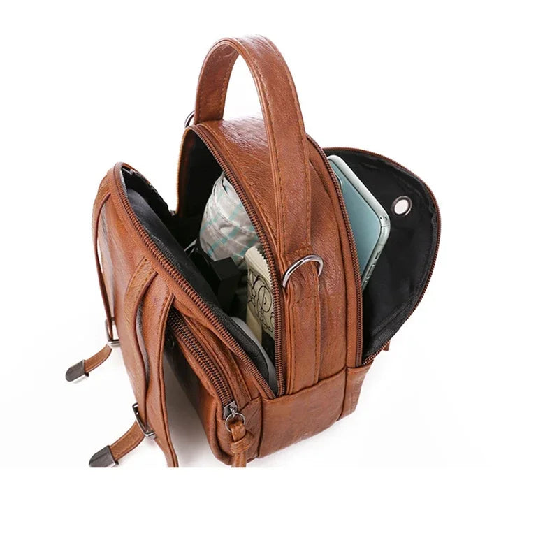 New Vintage Small Shoulder Bag Women Soft PU Leather Crossbody Bag