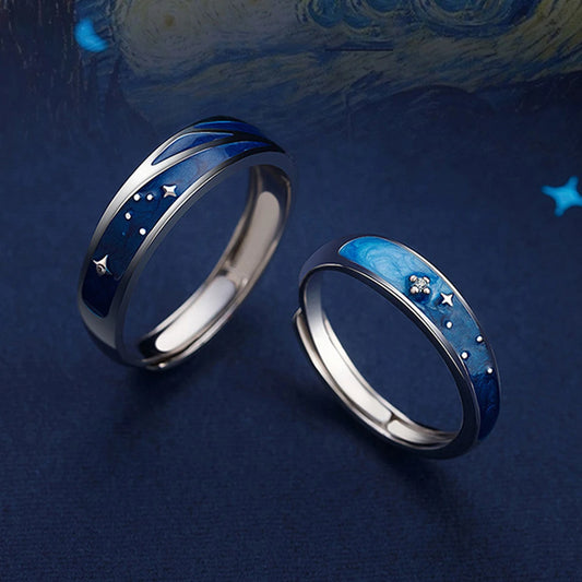 2 Pieces/Set Silver Color Couple Rings Fashion Wedding Bride