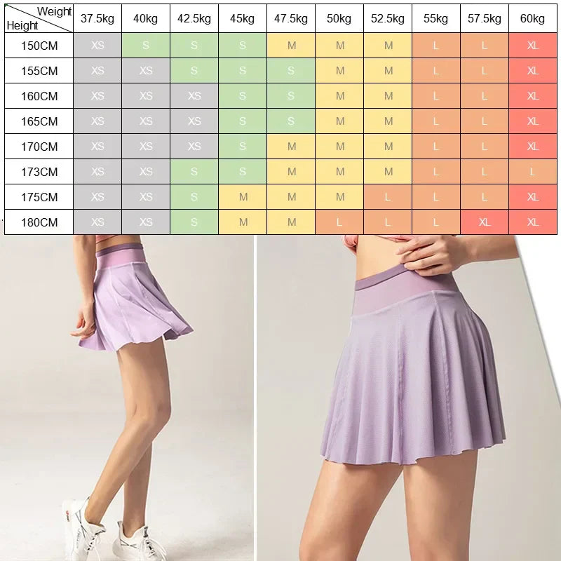 Sports Wear XS Sports Skirts High Waist Tennis Fitness Shorts