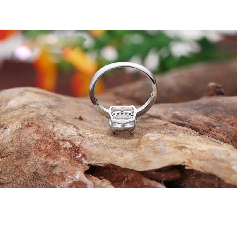 Trendy 925 Sterling Silver Wedding Engagement Finger Rings  Ring Jewelry Gift