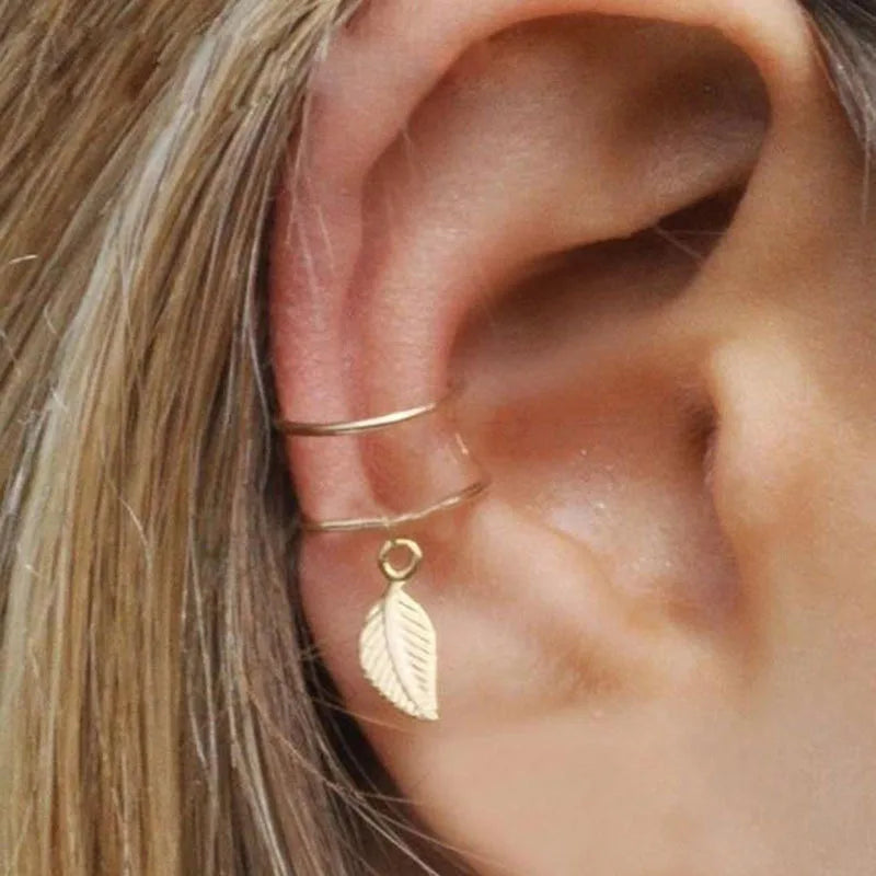 5Pcs/Set Stainless Steel C Shape Earrings