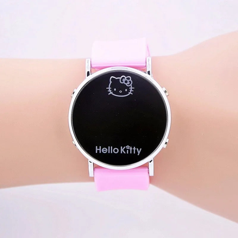 Cartoon Cat Children Electronic Sport LED Digital Wrist Watch