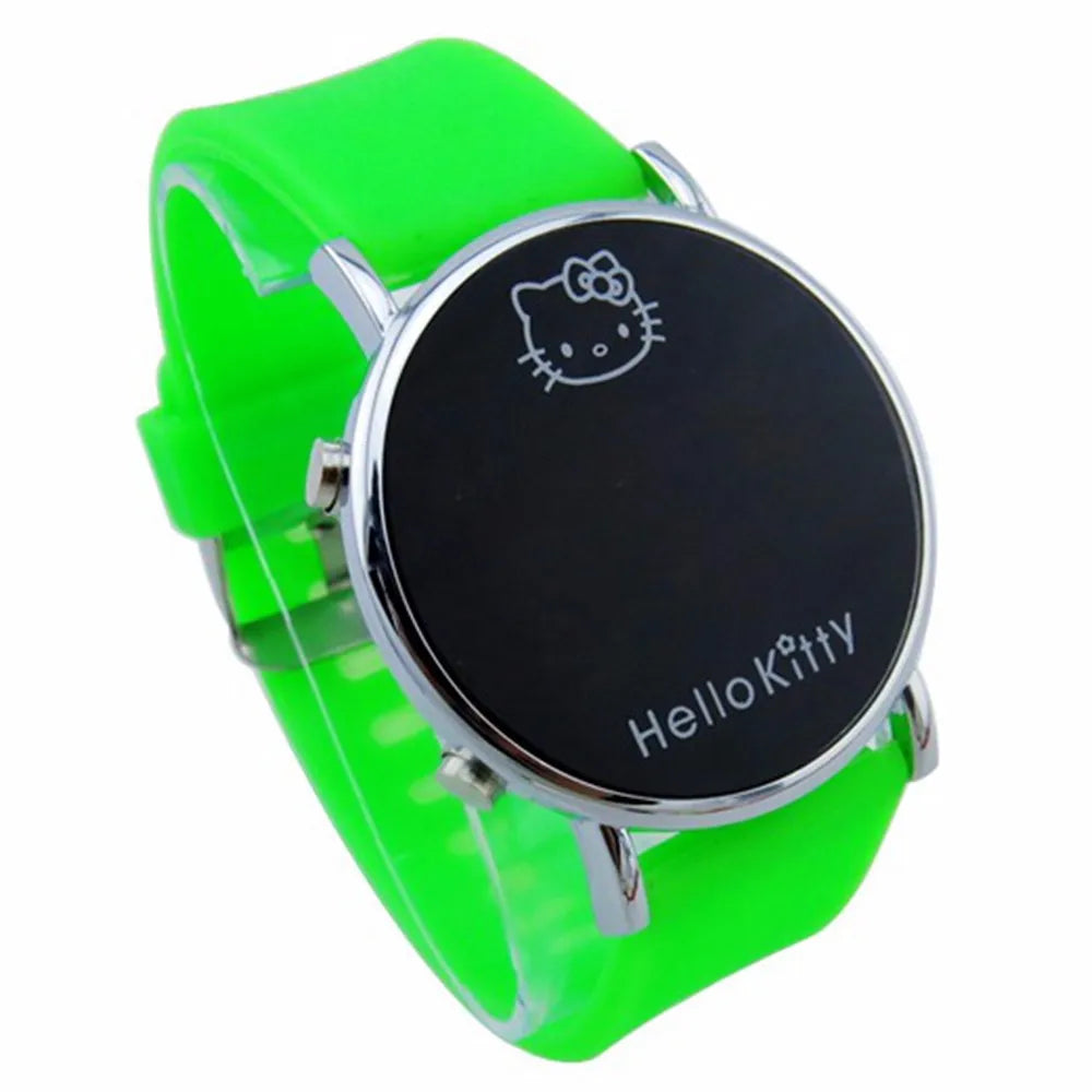 Cartoon Cat Children Electronic Sport LED Digital Wrist Watch