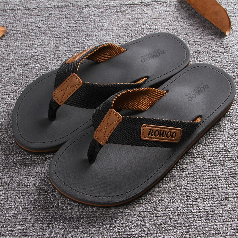 Beach Men's Summer Slippers Ribbon