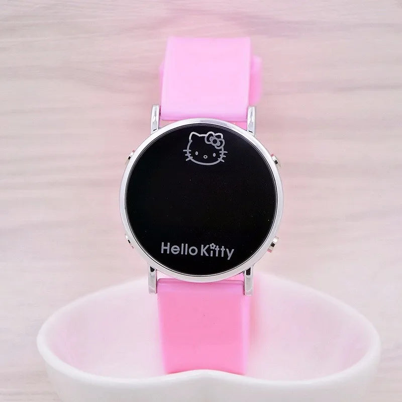 Cartoon Cat Children Electronic Sport LED Digital Wrist Watch