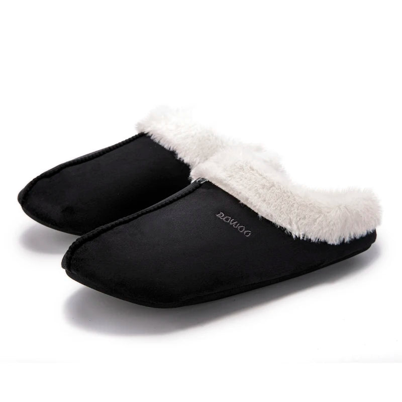 Men Slippers Suede Slide Sandals Warm