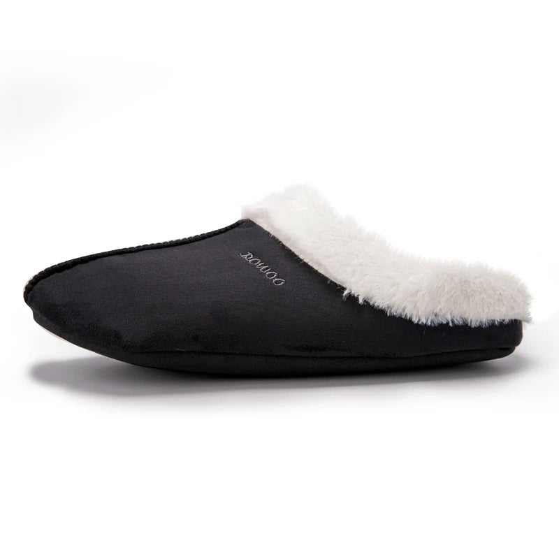 Men Slippers Suede Slide Sandals Warm