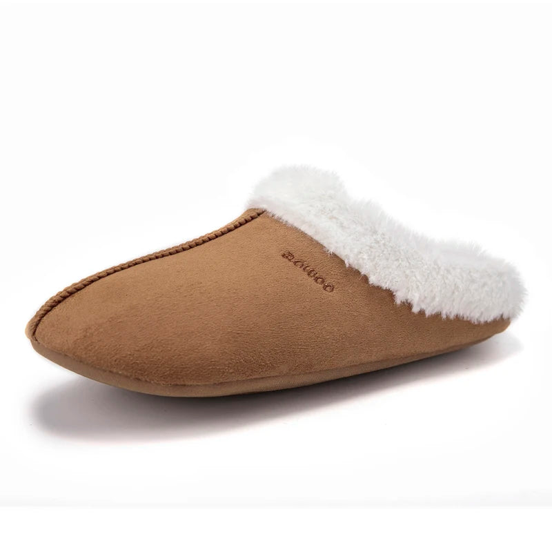 Men Slippers Suede Slide Sandals Warm