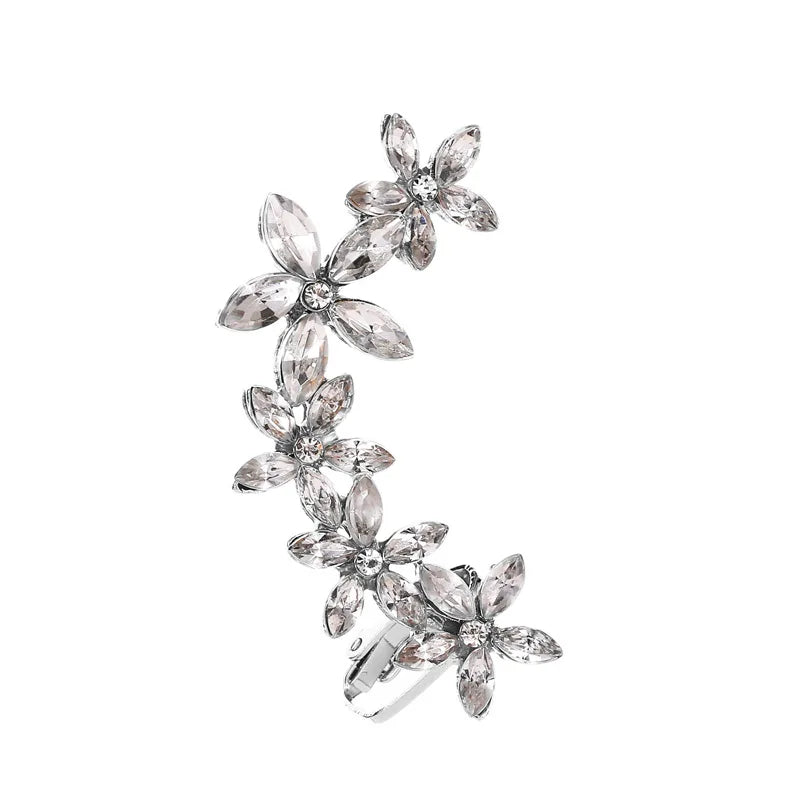 Crystal Rhinestone Clip Earrings