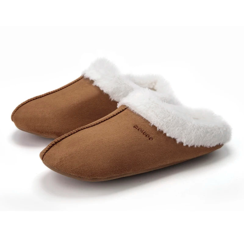 Men Slippers Suede Slide Sandals Warm