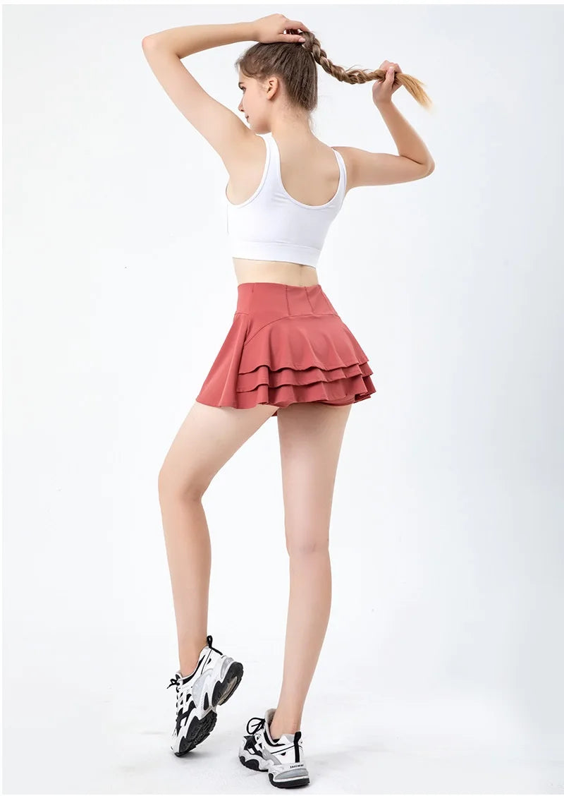 2025Tennis Skirts Fitness Girl Dancing Shorts