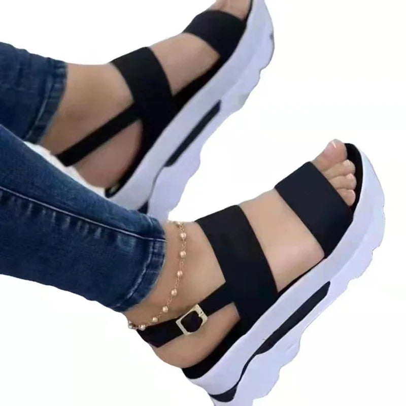 2025.Women's Wedges Sandals  Summer New Woman Low Platform Shoes