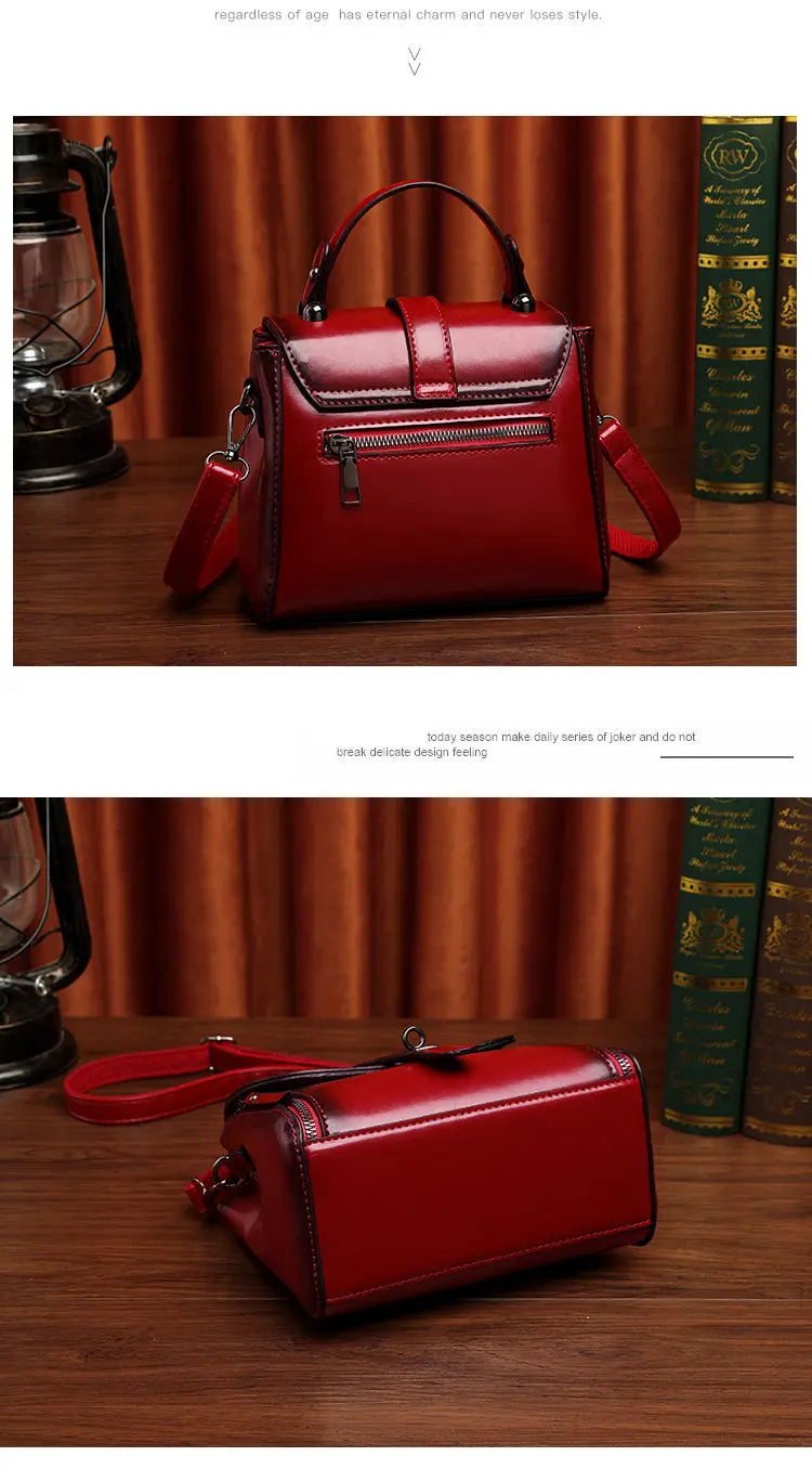 Fashion Small Square Women Shoulder Bags Lock Solid Color PU Leather