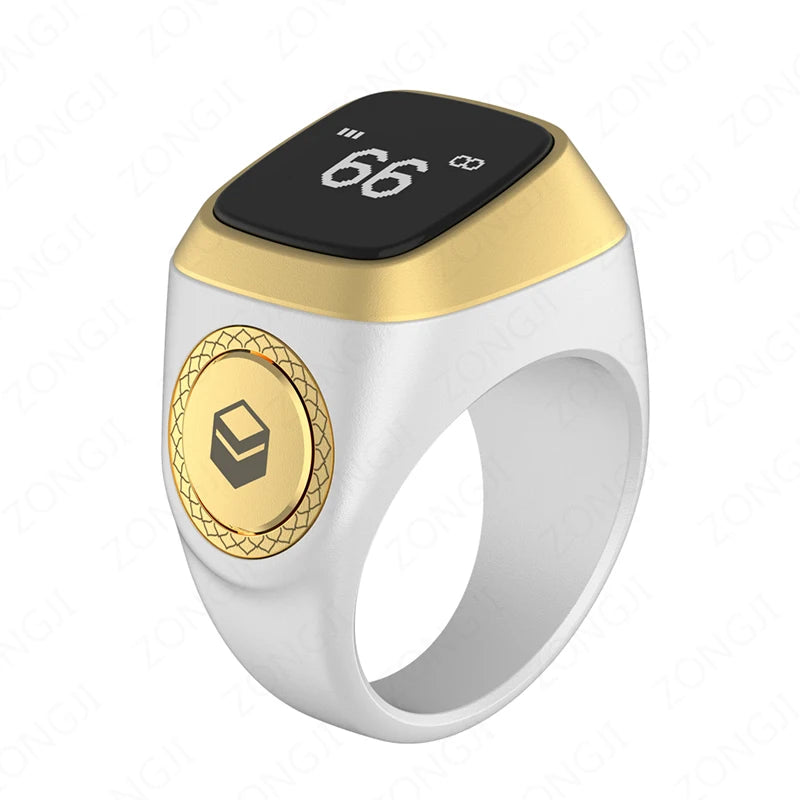 2025 Smart Zikr Ring  Electronic Digital Counter for Muslims Prayer Time Vibration Reminder Waterproof