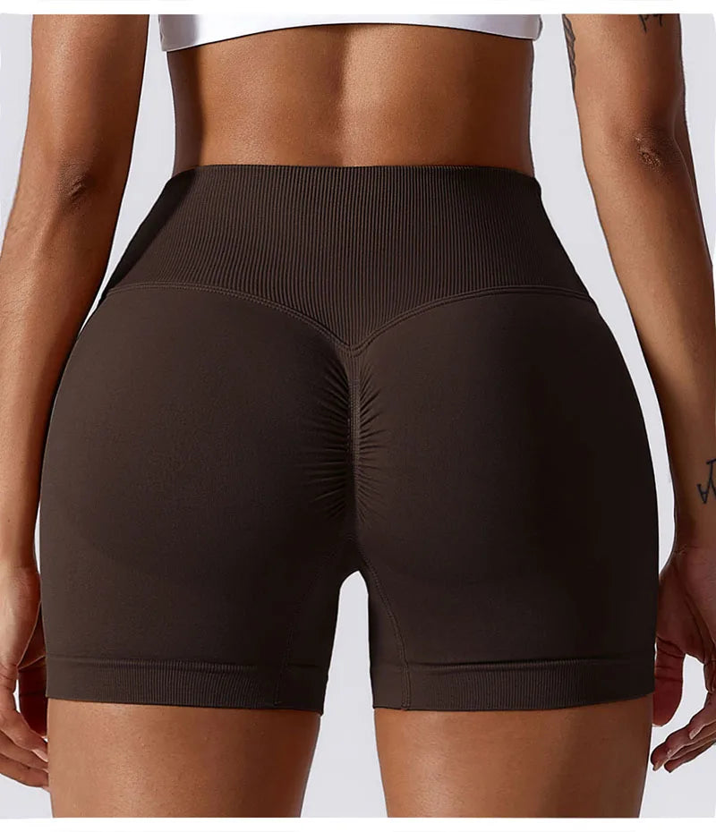 Sports Wear Women Workout Yoga Shorts Fitness High Waist S-XXL