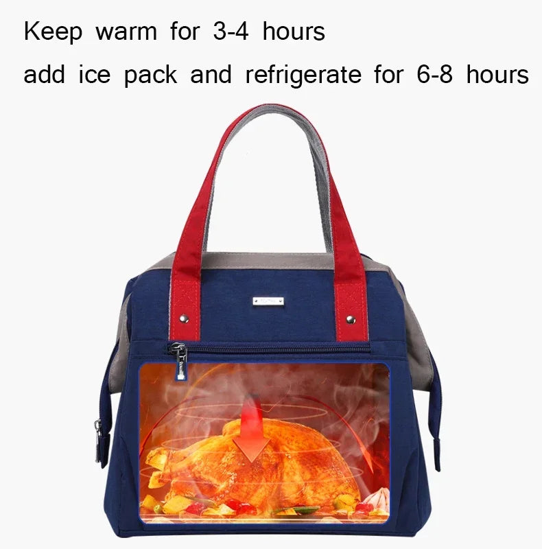 Waterproof Portable Lunch Box Insulated Student Bento Bag