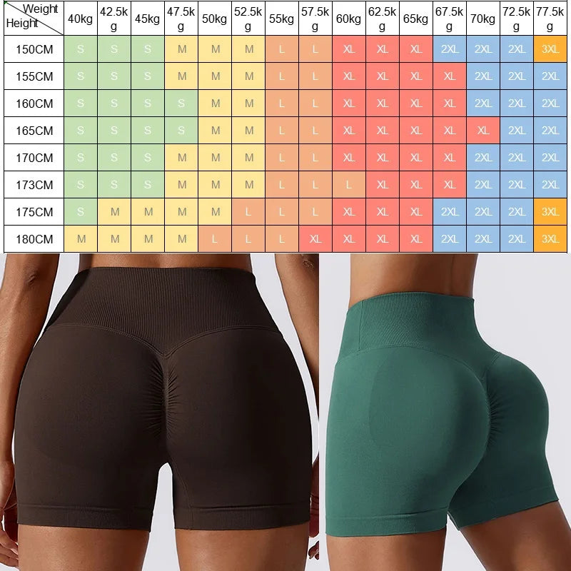 Sports Wear Women Workout Yoga Shorts Fitness High Waist S-XXL