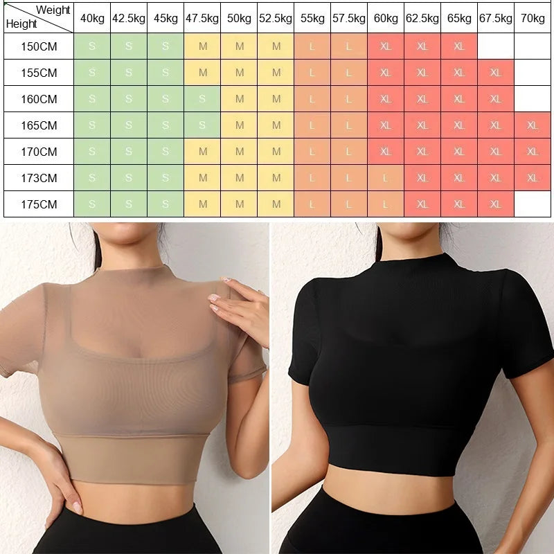 Yoga Shirts for Ladies Sports Tank Crop Tops Women Running T Shirt