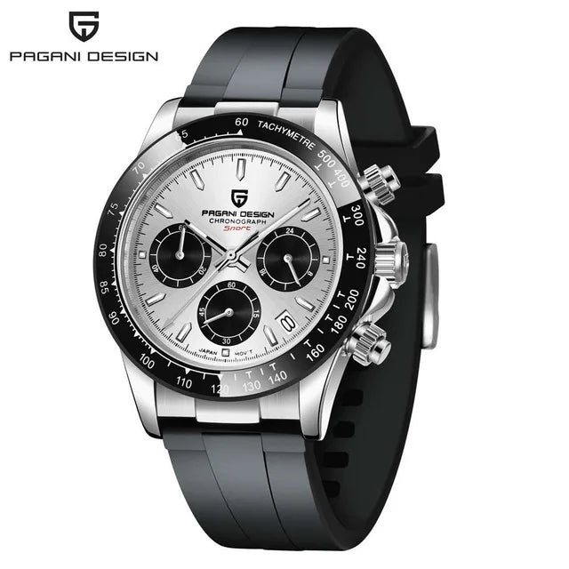 40mm New V2 PAGANI DESIGN Men's Quartz Watches Sapphire Retro Chronograph Stainless Steel