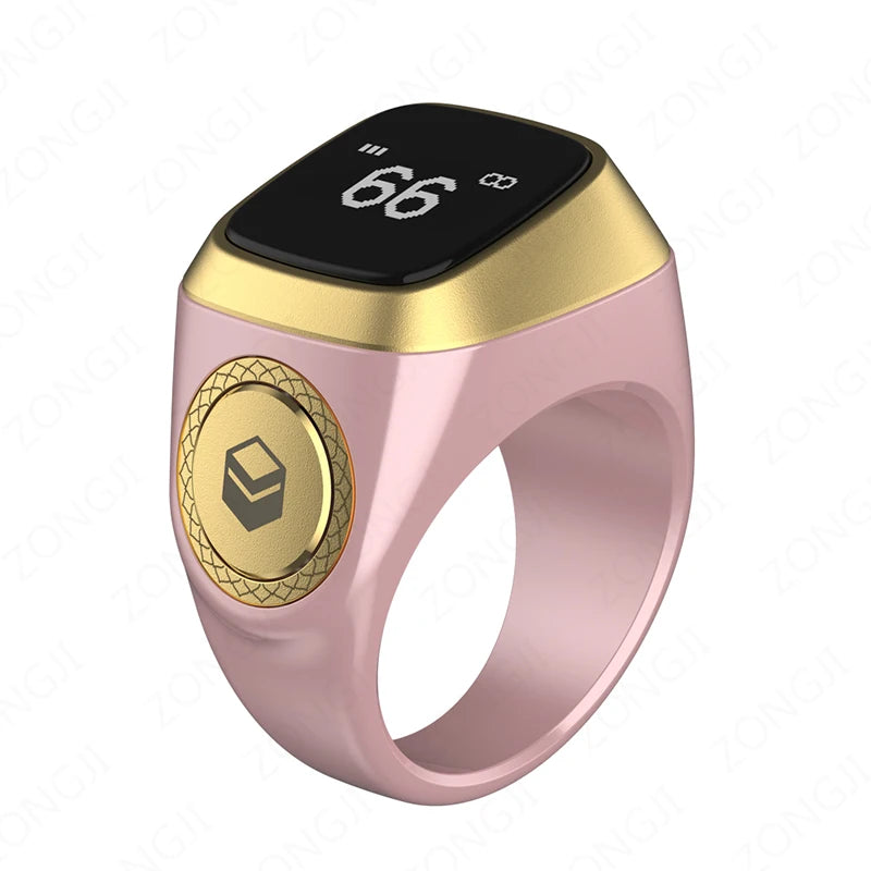 2025 Smart Zikr Ring  Electronic Digital Counter for Muslims Prayer Time Vibration Reminder Waterproof