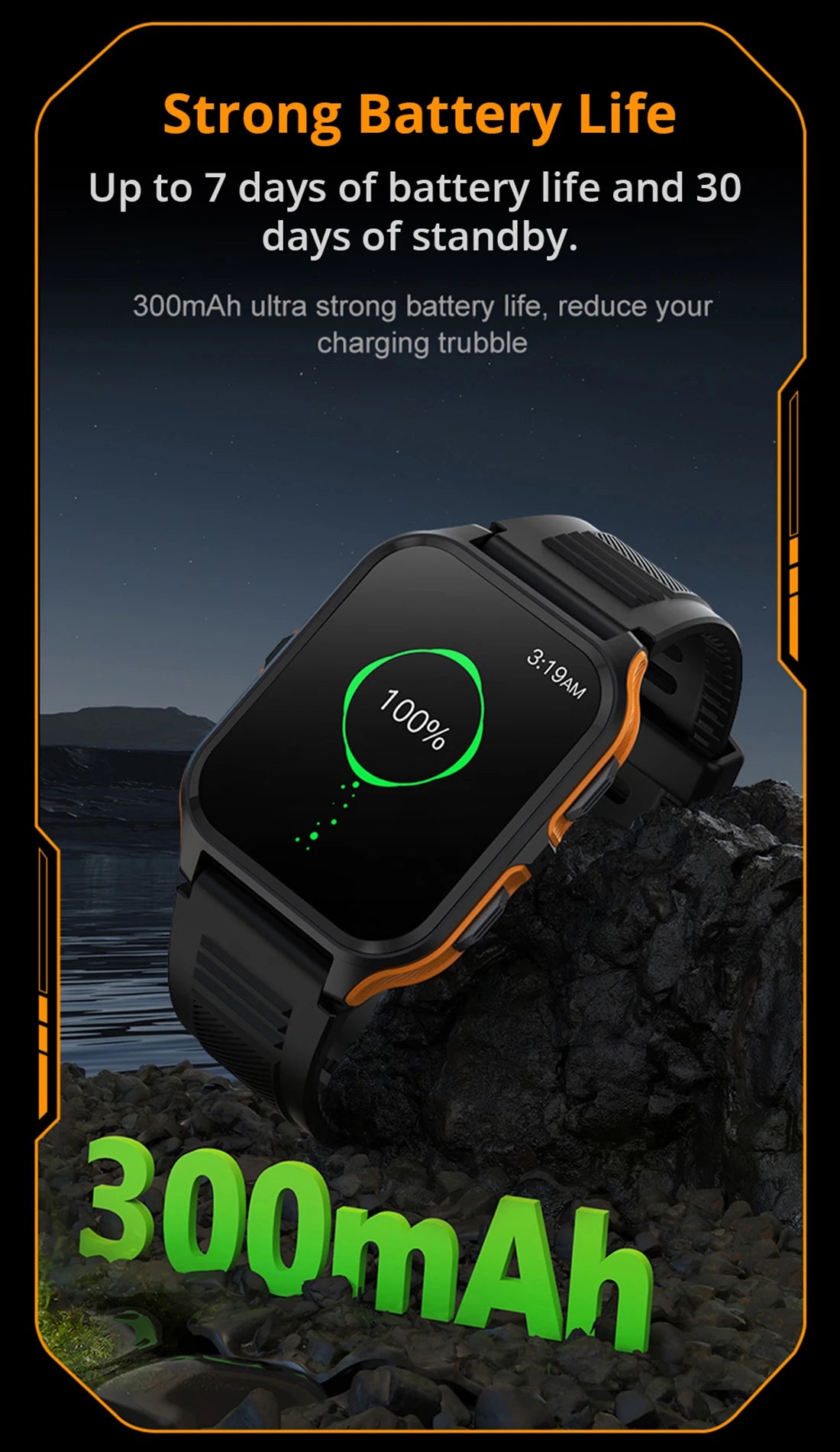 COLMI P73 1.9" Outdoor Military Smartwatch Men Bluetooth Call Smart Watch 3ATM IP68 Waterproof For Xiaomi Android iOS Phone