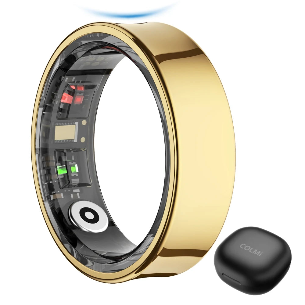 2025 COLMI R09 Smart Ring Men Women with Charging Case, Body Temperature Health and Sleep Monitor For Xiaomi Samsung Phone