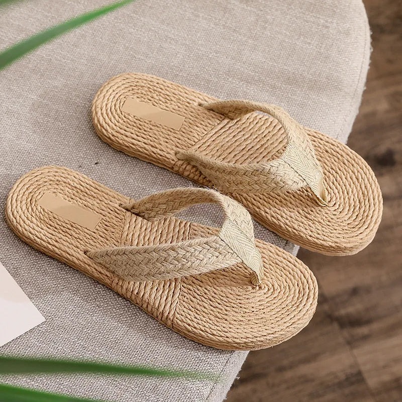 2025Summer Woven Women Shoes Beach