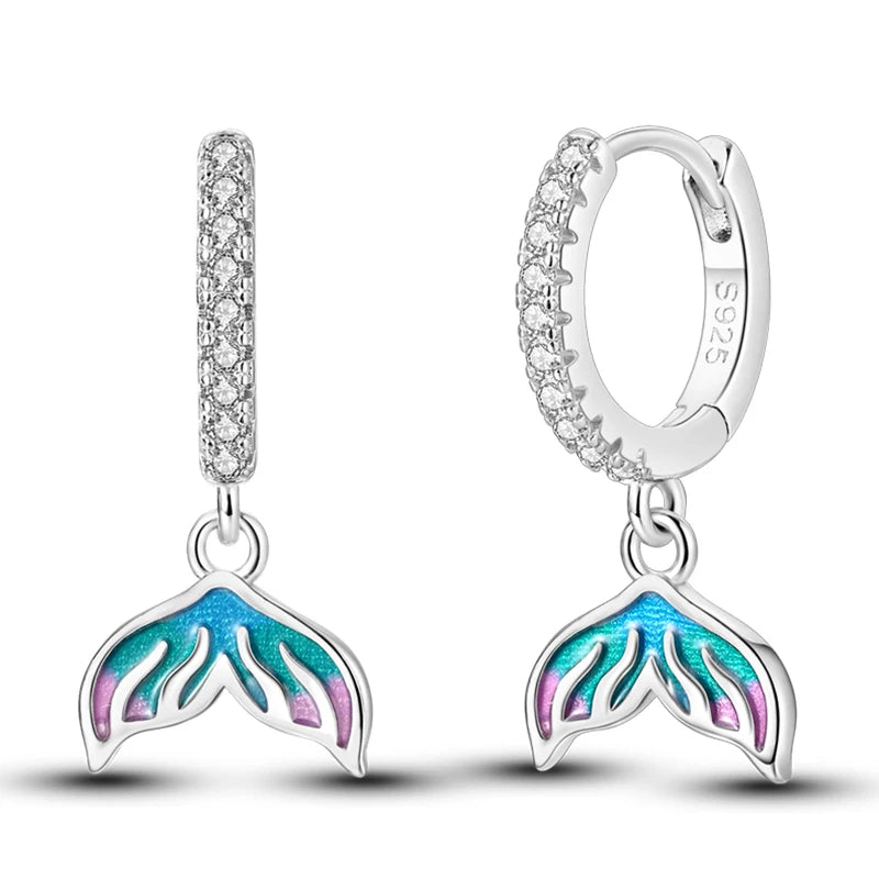 Women's Ocean Theme 925 Silver Dolphin Sea Star Shell Sea Turtle