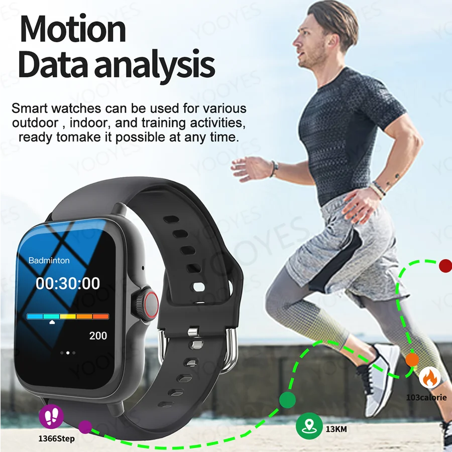 sports smartwatch, wireless calling, information reminder, men's and women's multifunctional