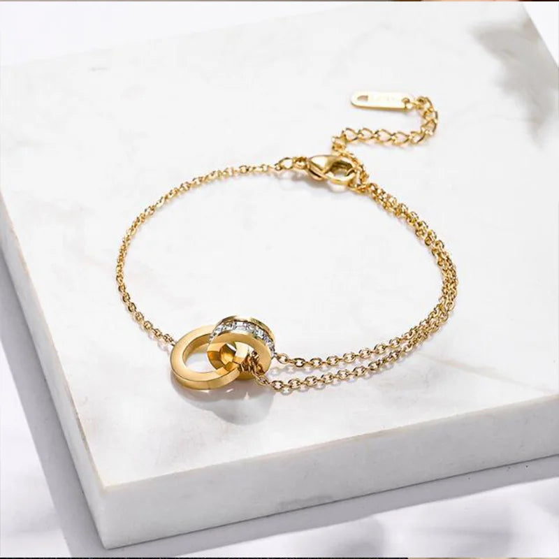 Luxury Gold Plated Bracelet for Women Girls