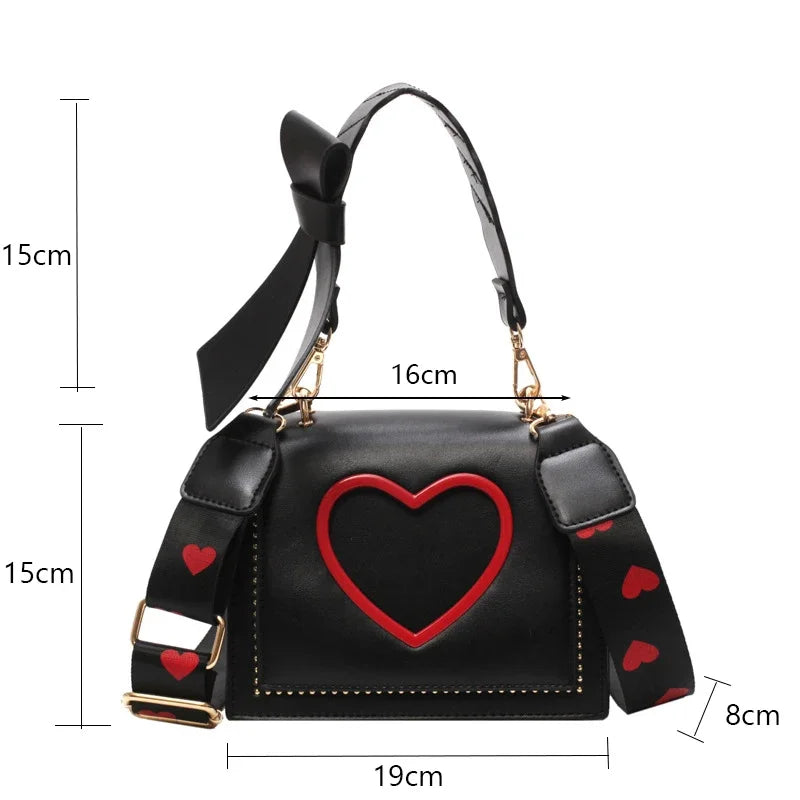 Bags Heart Handbags Fashion Designer Luxury Crossbody Bag