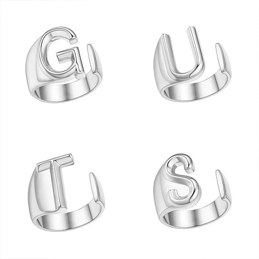 4pcs/set Letters GUTS Gold Silver Color Women.