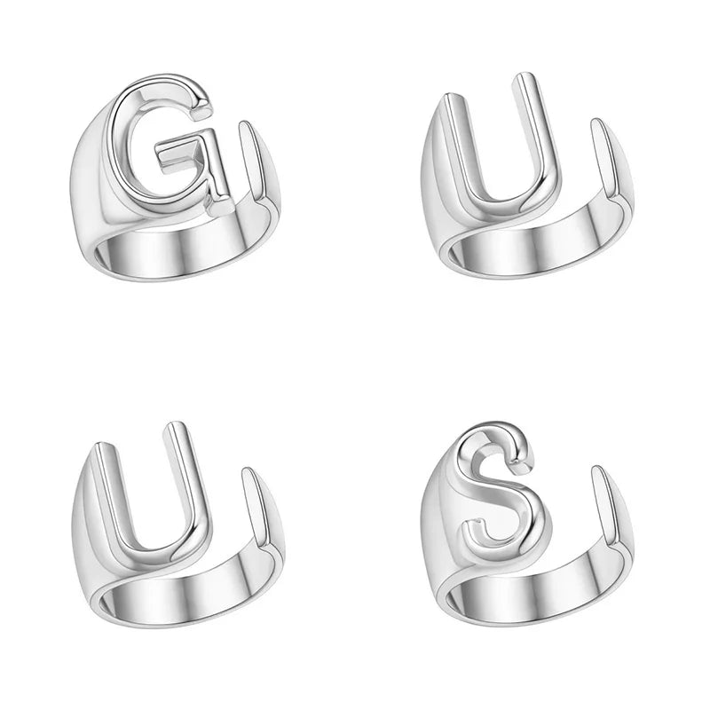 4pcs/set Letters GUTS Gold Silver Color Women.