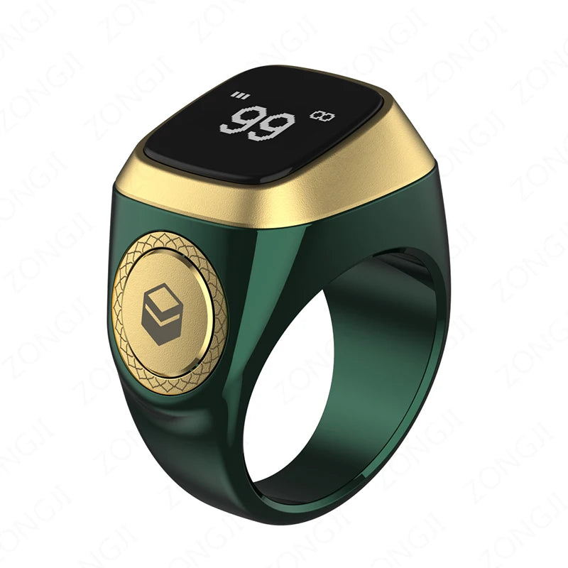 2025 Smart Zikr Ring  Electronic Digital Counter for Muslims Prayer Time Vibration Reminder Waterproof