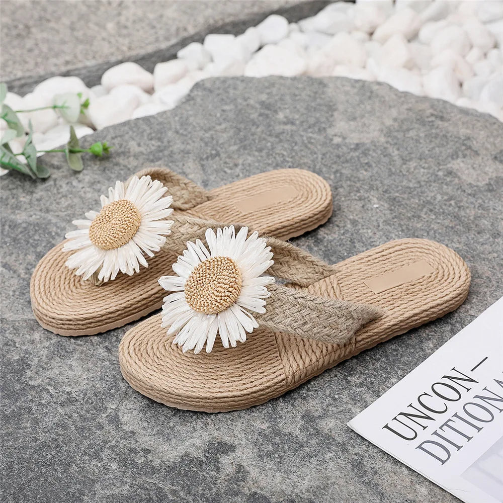 2025Summer Woven Women Shoes Beach