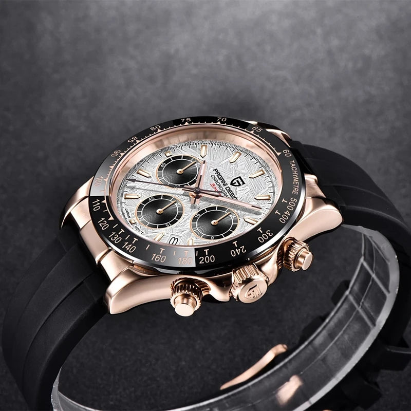 40mm New V2 PAGANI DESIGN Men's Quartz Watches Sapphire Retro Chronograph Stainless Steel