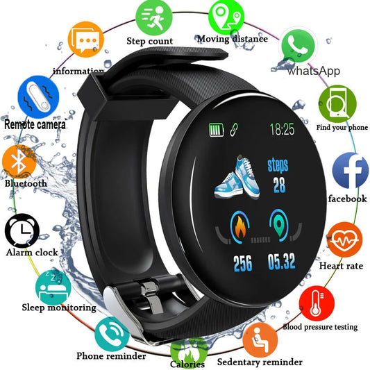 D18 Smart Watch Men Women Smartwatch for apple watch band