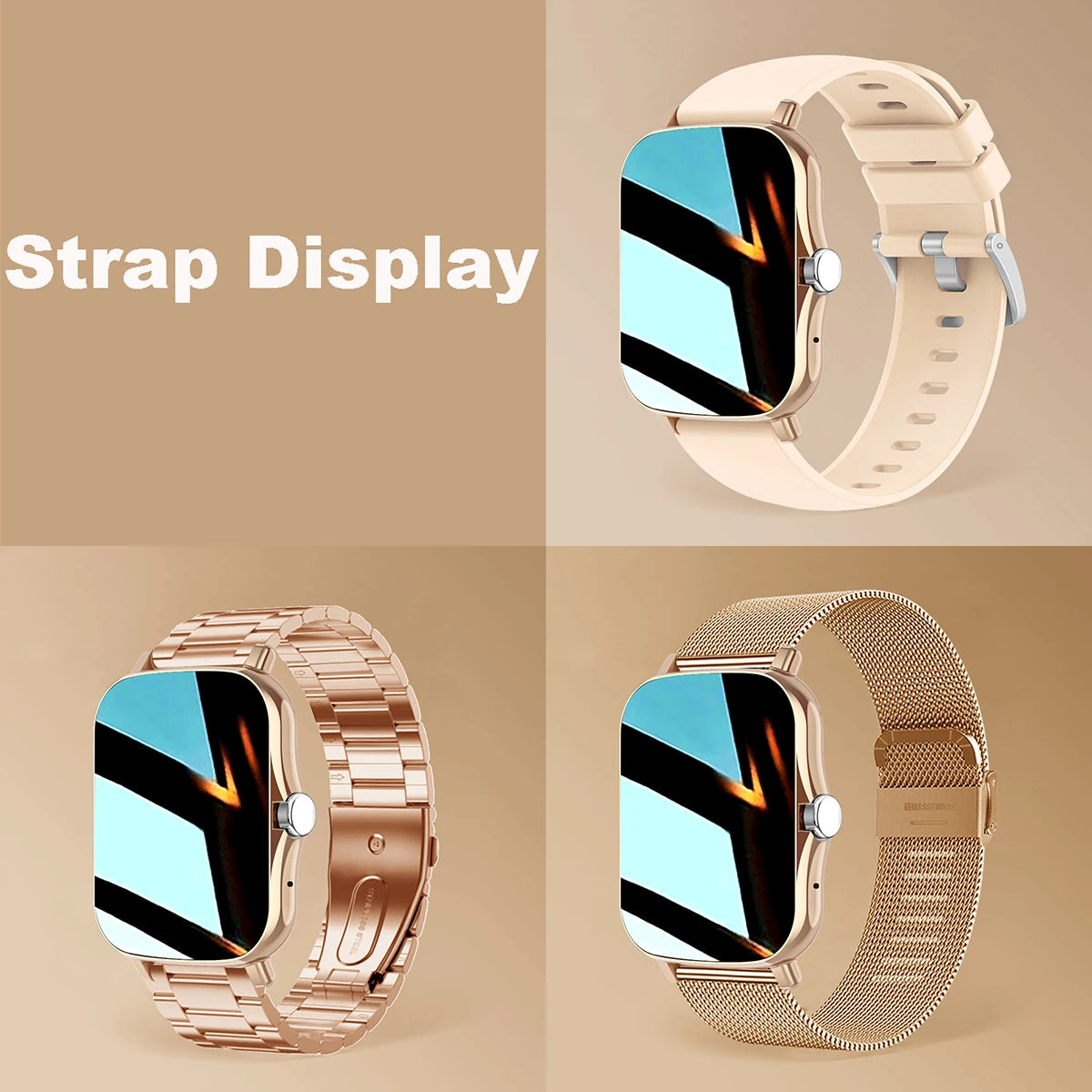 2025Waterproof Smart Watch with Message Answer Call Sports  For iPhone Android