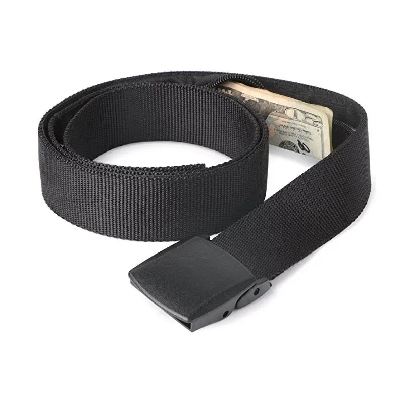 Travel Hidden Cash Anti Theft Waist Belt  DIY Strap Belt Waist Packs Pouch Wallet Hiding Money Belt Bag Length 120cm Width 3.8cm