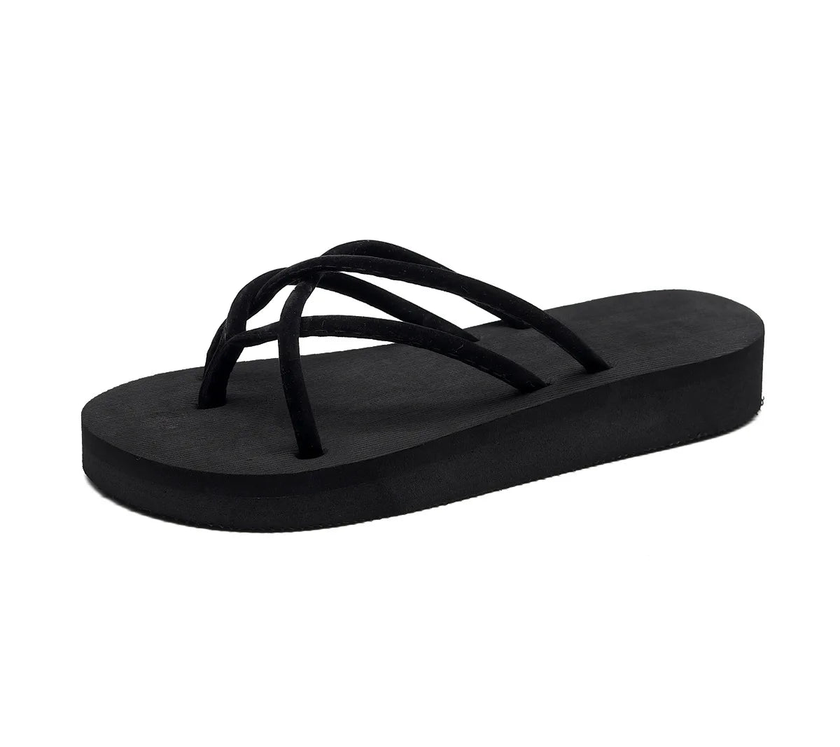 Summer Women Slippers Outdoor Light Weight  Black Non-slip Basic Home Slippers