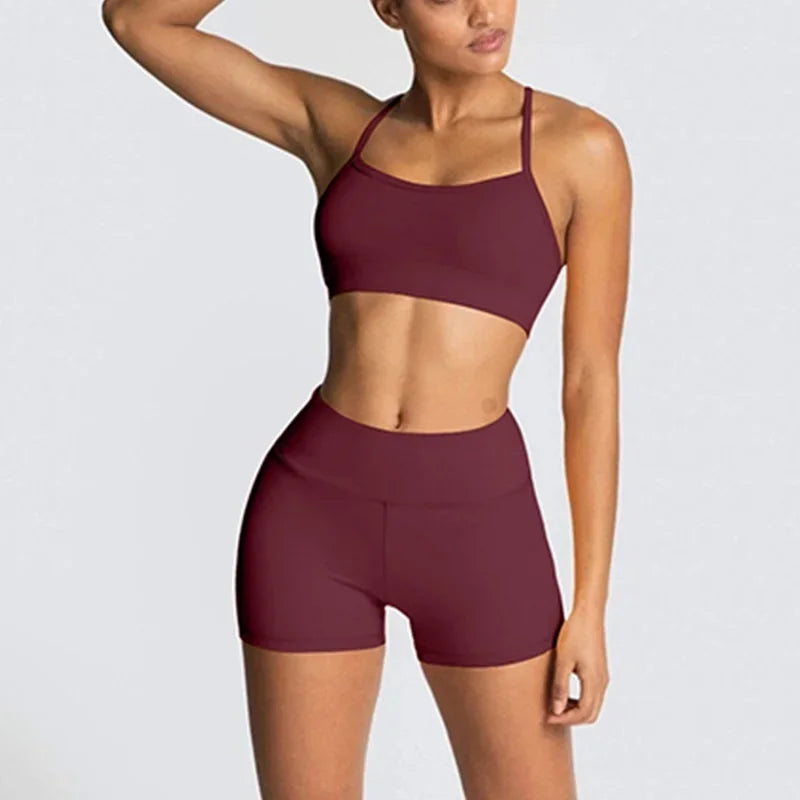 Yoga Suit Women Two Piece Set Girl Fitness