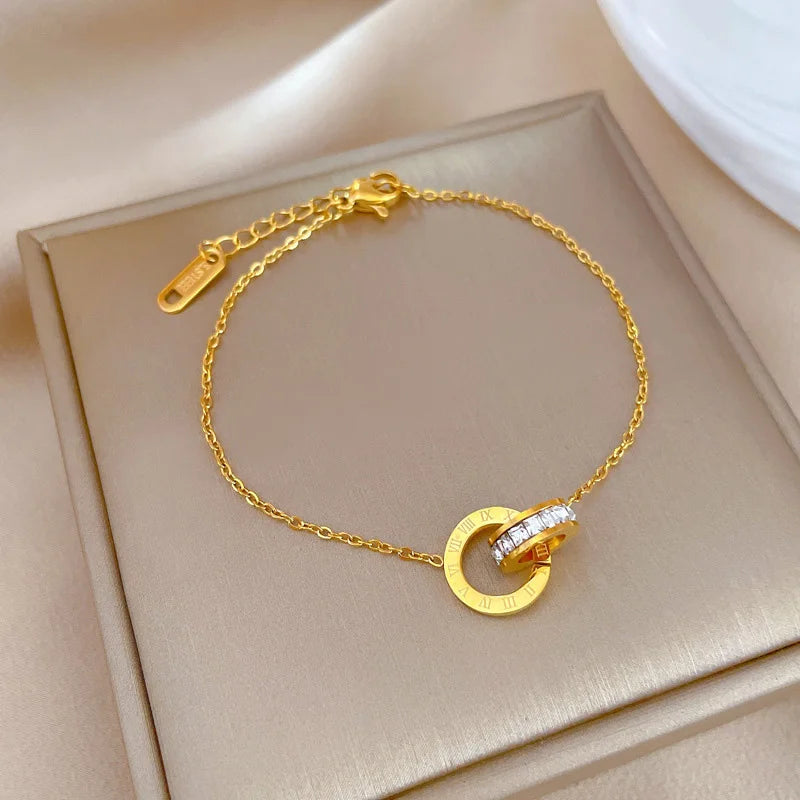 Luxury Gold Plated Bracelet for Women Girls