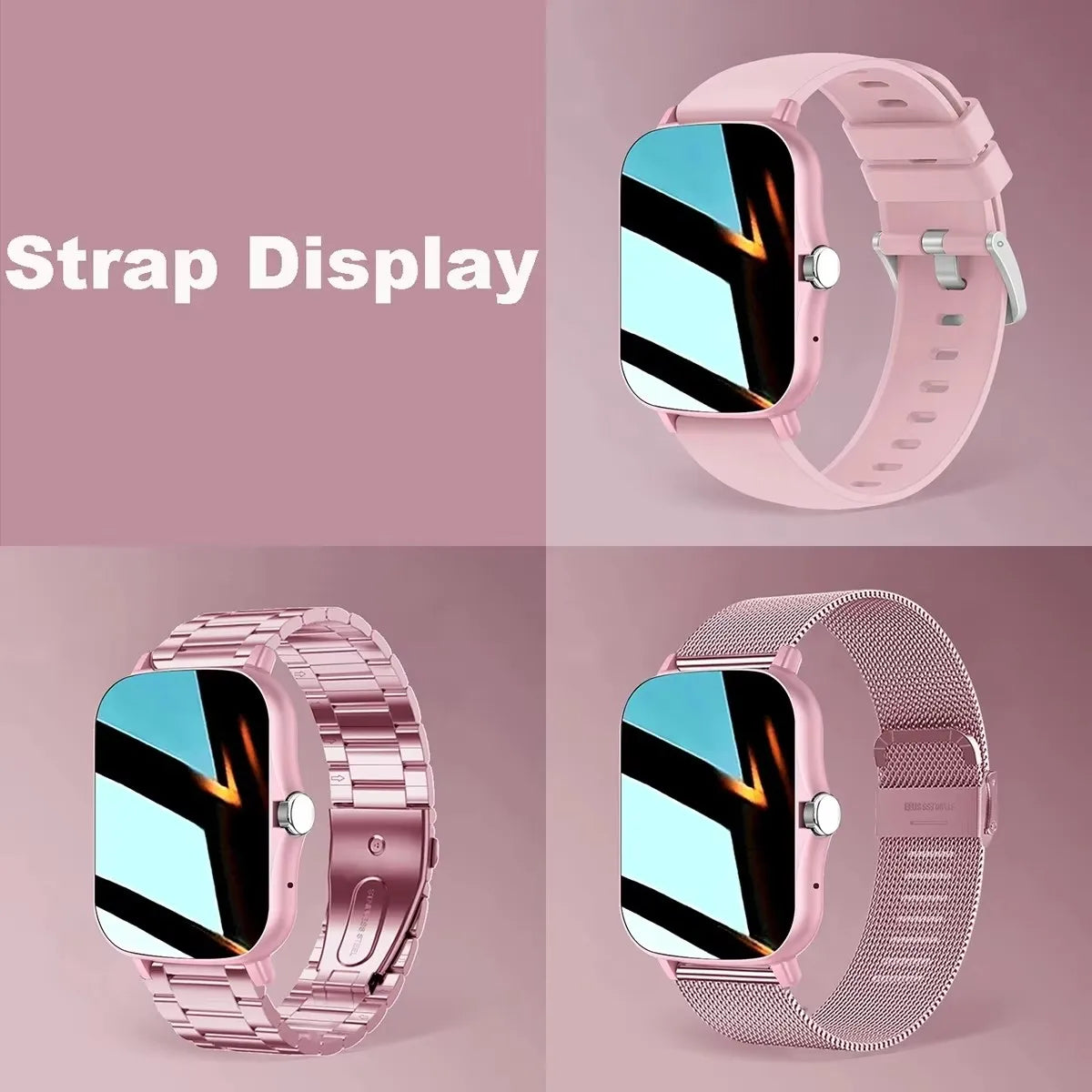 2025Waterproof Smart Watch with Message Answer Call Sports  For iPhone Android