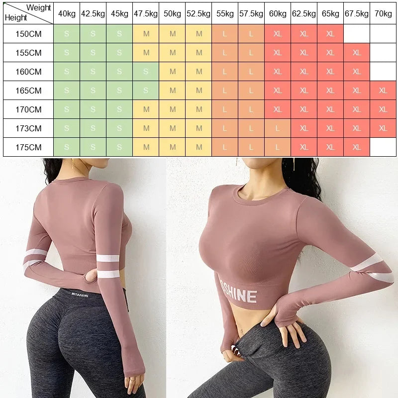 Yoga Shirt Sexy  Long Sleeve Blouse Winter