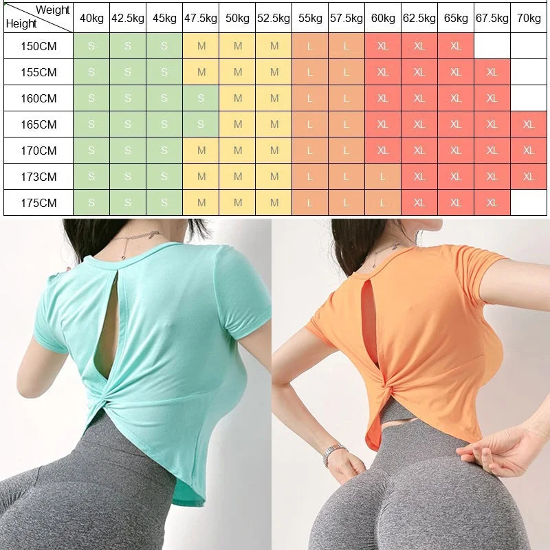 Women Sports Cover-up Home Gym Shirt Plus Size Yoga Top Fitness T-Shirts