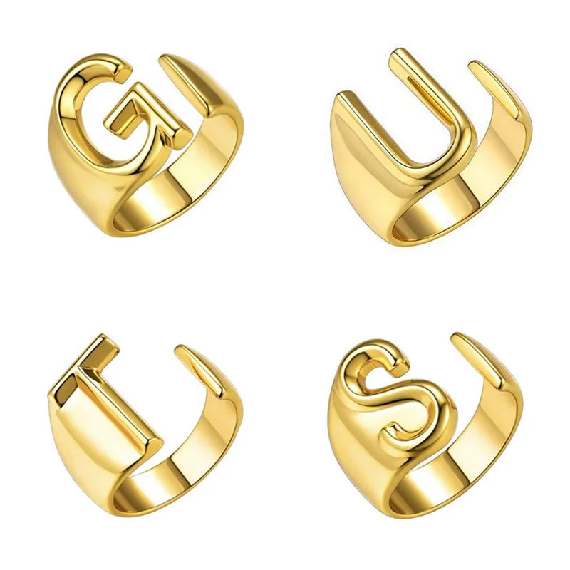 4pcs/set Letters GUTS Gold Silver Color Women.