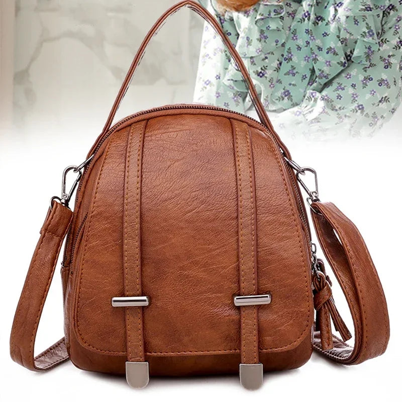 New Vintage Small Shoulder Bag Women Soft PU Leather Crossbody Bag