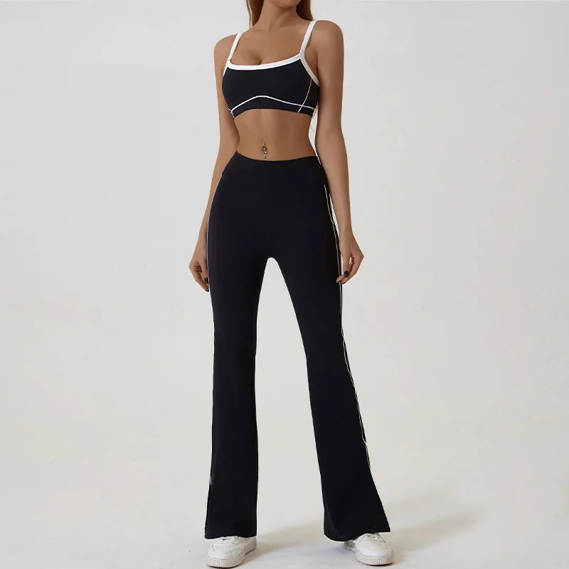 Women Yoga Suit Gym Fitness Set SEXY Lady Two Piece Sports Tracksuit